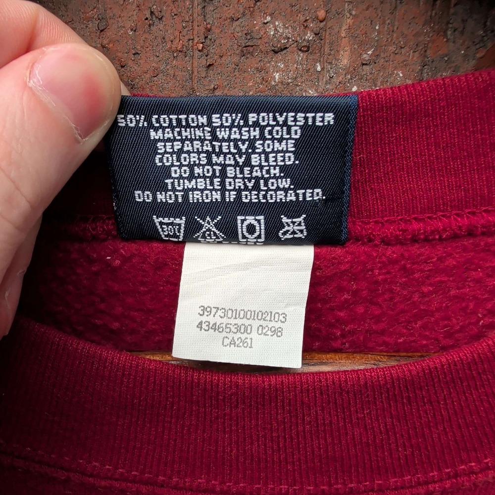 JanSport Sweatshirt Men Small Red Dick Simon Trucking Graphic 90s Made in USA - Picture 4 of 5